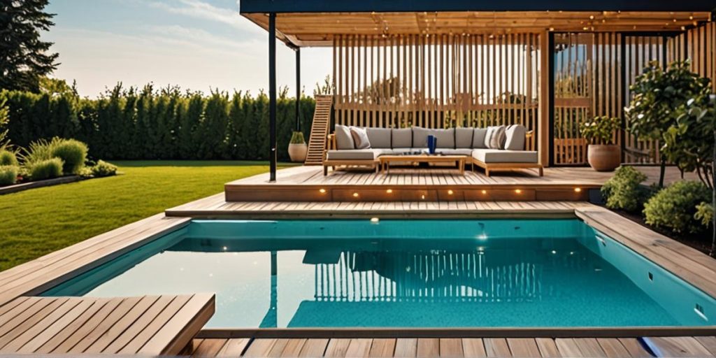 piscine sur terrasse bois