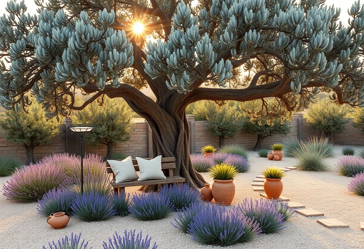 Aménagement autour d'un olivier : idées et conseils pour le jardin