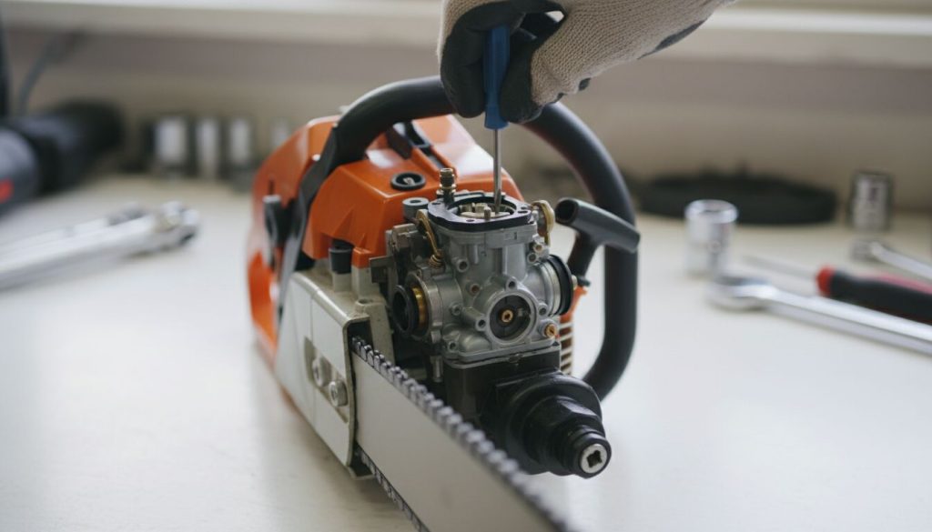 Apprenez à régler facilement les vis H et L du carburateur de votre tronçonneuse pour optimiser ses performances et assurer un fonctionnement optimal.