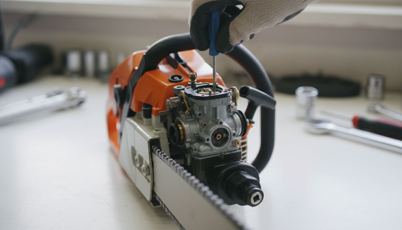 Apprenez à régler facilement les vis H et L du carburateur de votre tronçonneuse pour optimiser ses performances et assurer un fonctionnement optimal.