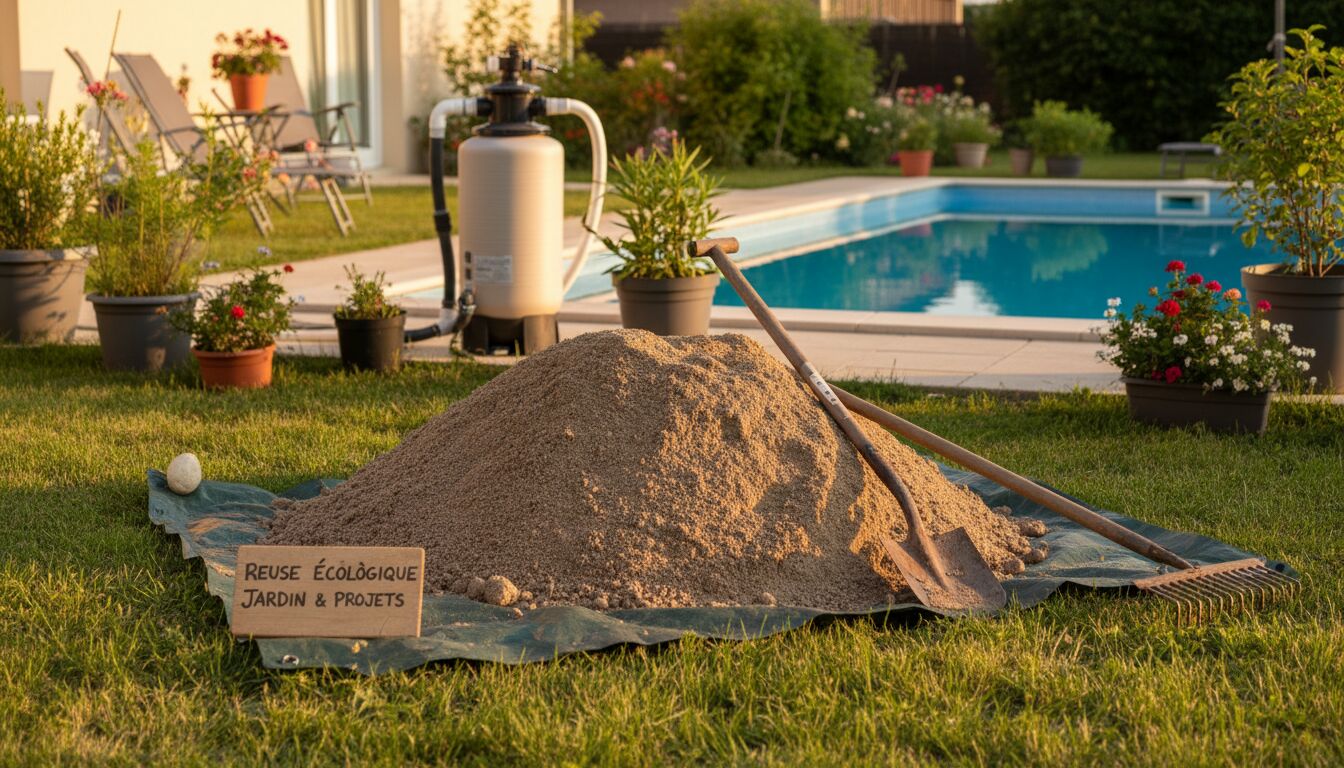Découvrez comment recycler et éliminer correctement le vieux sable de votre filtre de piscine pour maintenir une eau propre et respectueuse de l'environnement.