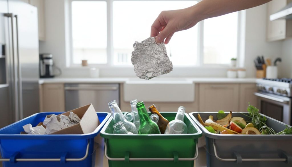 Découvrez où et comment jeter correctement le papier aluminium usagé pour un recyclage efficace et respectueux de l'environnement.