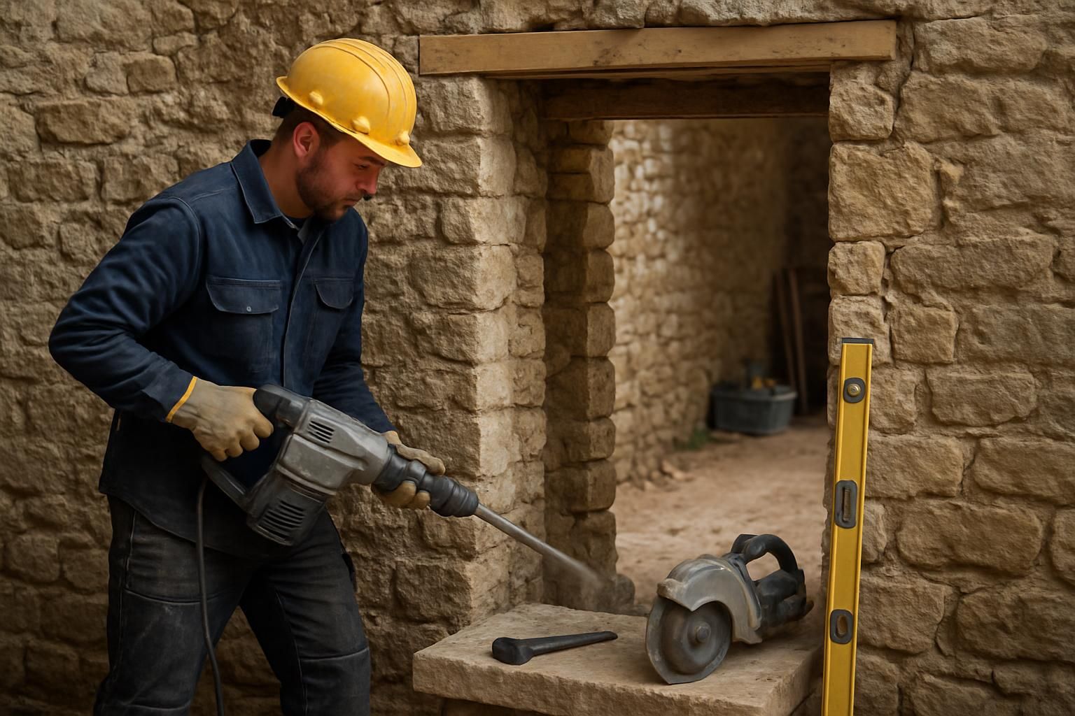 apprenez étape par étape comment réaliser un jambage d'ouverture solide dans un mur en pierre, avec les outils et techniques adaptés pour un résultat professionnel.