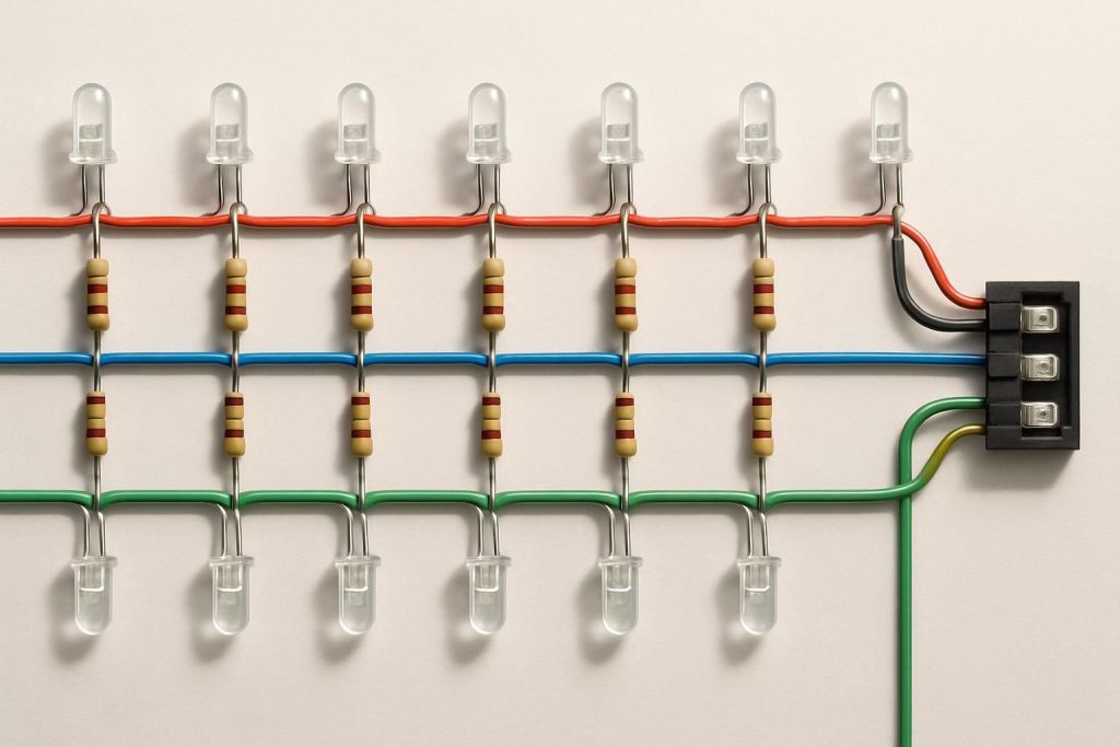 découvrez le schéma électrique complet pour une guirlande led à 3 fils, facile à installer et sécurisée pour vos décorations lumineuses.